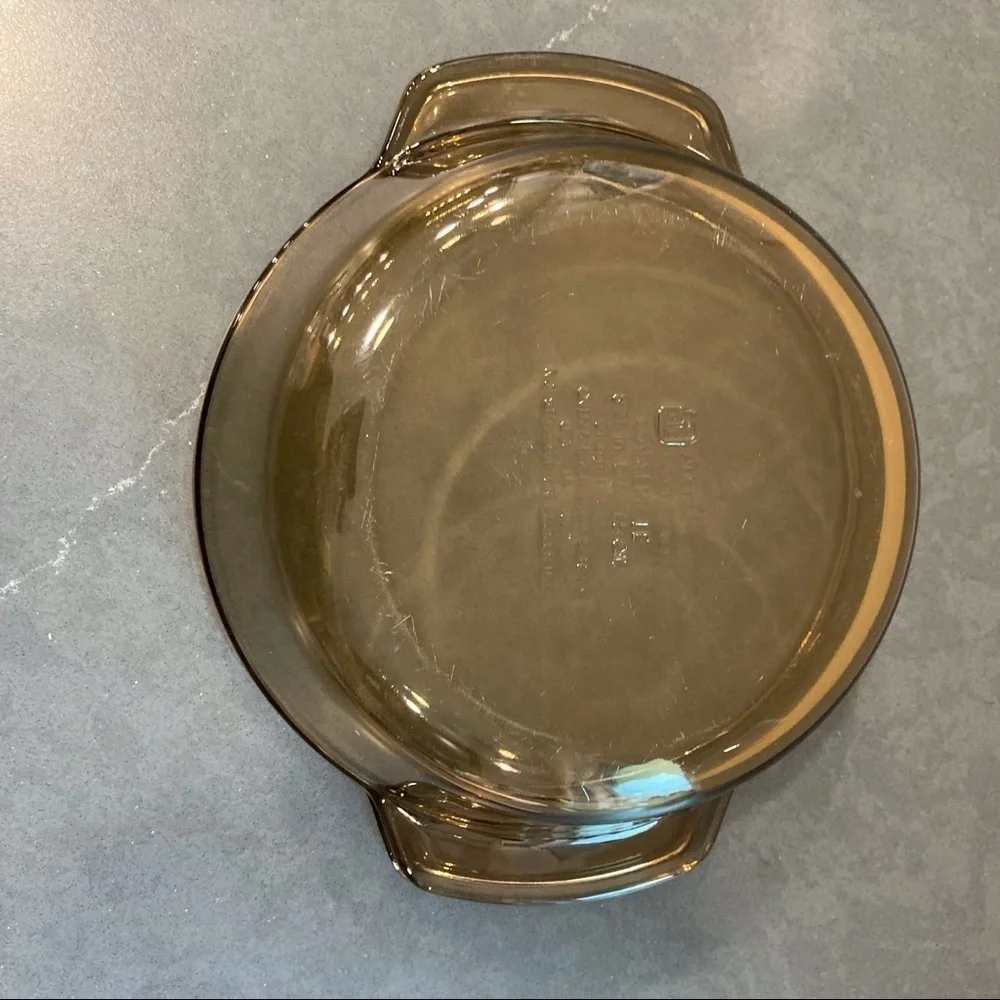 Vintage Anchor Hocking tan glass casserole dish